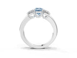 Platinum Three-Stone Fancy Blue Emerald Cut Cut Diamond Ring with Channel Set Band and Four-Prong Setting_21