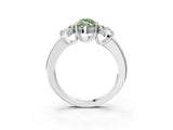 Platinum Three-Stone Fancy Green Marquise Cut Cut Diamond Ring with Channel Set Band and Four-Prong Setting_33