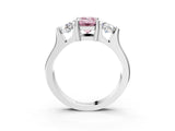 Platinum Three-Stone Fancy Pink Emerald Cut Cut Classic Band Prong Setting Ring_9