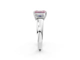 Platinum Three-Stone Fancy Pink Emerald Cut Cut Diamond Ring with Channel Set Band and Four-Prong Setting_32