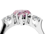 Platinum Three-Stone Fancy Pink Heart Cut Cut Classic Band Prong Setting Ring_16