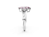 Platinum Three-Stone Fancy Pink Marquise Cut Cut Diamond Ring with Trillion Side Stones on a Split Shank Band_14