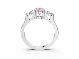 Platinum Three-Stone Fancy Pink Oval Cut Cut Classic Band Prong Setting Ring_9