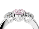 Platinum Three-Stone Fancy Pink Oval Cut Cut Diamond Ring with Channel Set Band and Four-Prong Setting_29