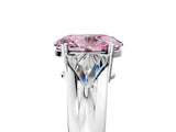 Platinum Three-Stone Fancy Pink Oval Cut Cut Diamond Ring with Trillion Side Stones on a Split Shank Band_41