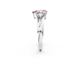 Platinum Three-Stone Fancy Pink Pear Cut Cut Diamond Ring with Trillion Side Stones on a Split Shank Band_14