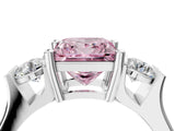 Platinum Three-Stone Fancy Pink Princess Cut Cut Classic Band Prong Setting Ring_16