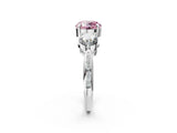 Platinum Three-Stone Fancy Pink Round Cut Diamond Channel Set Engagement Ring with Prong Setting_26