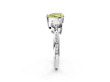 Platinum Three-Stone Fancy Yellow Heart Cut Diamond Channel Set Engagement Ring with Prong Setting_20