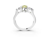 Platinum Three-Stone Fancy Yellow Marquise Cut Cut Classic Band Prong Setting Ring_15