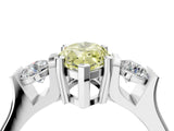Platinum Three-Stone Fancy Yellow Marquise Cut Cut Classic Band Prong Setting Ring_16