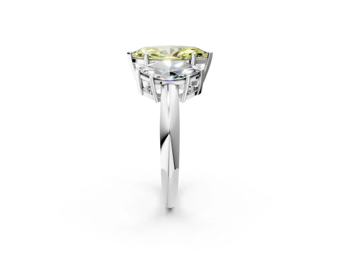 Platinum Three-Stone Fancy Yellow Marquise Cut Cut Diamond Engagement Ring with Prong Setting on a White Gold Band_68