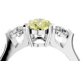 Platinum Three-Stone Fancy Yellow Pear Cut Cut Classic Band Prong Setting Ring_10