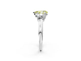 Platinum Three-Stone Fancy Yellow Pear Cut Cut Diamond Ring with Channel Set Band and Four-Prong Setting_21