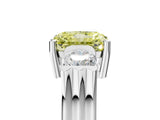 Platinum Three-Stone Fancy Yellow Radiant Cut Cut Classic Band Prong Setting Ring_11