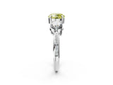 Platinum Three-Stone Fancy Yellow Round Cut Diamond Channel Set Engagement Ring with Prong Setting_21