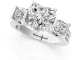 Platinum Three-Stone Heart Cut Cut Classic Band Prong Setting Ring_8