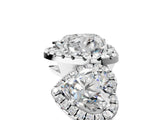 Platinum Three-Stone Heart Cut Halo Diamond Ring with Pave Band and Four-Prong Setting_36
