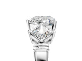 Platinum Three-Stone Heart and Princess Cut Diamond Ring with Channel Band and Four-Prong Setting_45