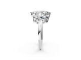 Platinum Three-Stone Marquise Cut Diamond Engagement Ring with Prong Setting on a White Gold Band_20