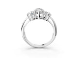 Platinum Three-Stone Marquise Cut Diamond Engagement Ring with Prong Setting on a White Gold Band_21