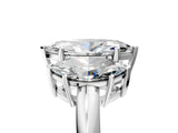 Platinum Three-Stone Marquise Cut Diamond Engagement Ring with Prong Setting on a White Gold Band_23