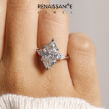 Platinum Three-Stone Marquise Diamond Ring with Pear Side Stones in Four-Prong Setting_146