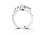 Platinum Three-Stone Pear Cut Cut Classic Band Prong Setting Ring_10