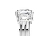 Platinum Three-Stone Princess Cut Cut Classic Band Prong Setting Ring_12