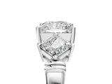 Platinum Three-Stone Princess and Princess Cut Diamond Ring with Channel Band and Four-Prong Setting_67