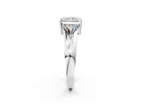 Platinum Three-Stone Radiant Cut Cut Diamond Ring with Trillion Side Stones on a Split Shank Band_27