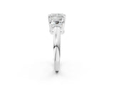 Platinum Three-Stone Radiant Cut Diamond Ring with Channel Set Band and Four-Prong Setting_28