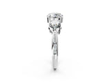 Platinum Three-Stone Round Diamond Channel Set Engagement Ring with Prong Setting_13