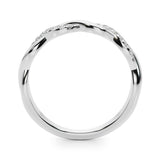Platinum Twisted Pave Round Diamond Infinity Band with Channel Setting 1