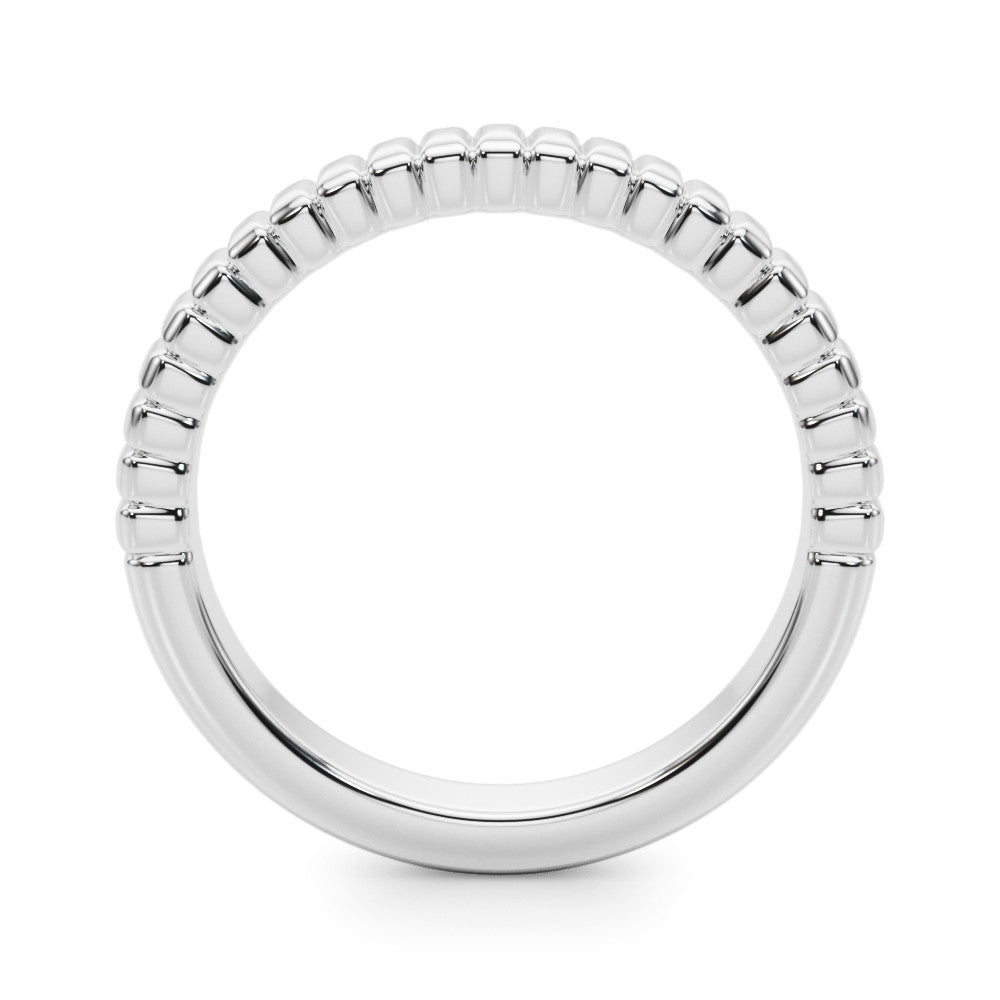 Platinum White Gold Ribbed Eternity Band 1