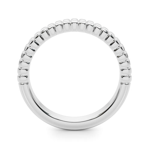 Platinum White Gold Ribbed Eternity Band 1