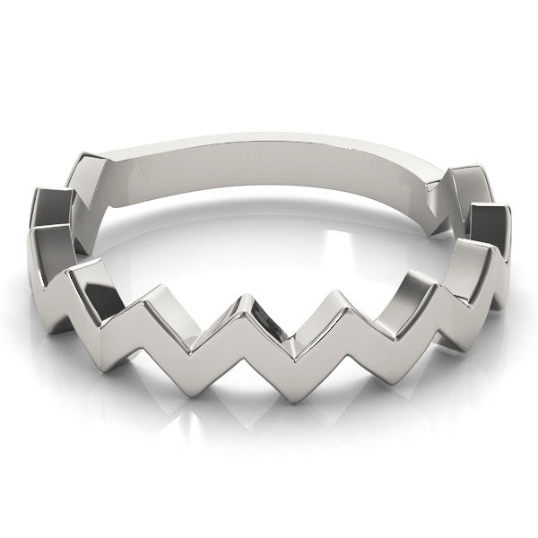 Platinum Zigzag Chevron Band 2