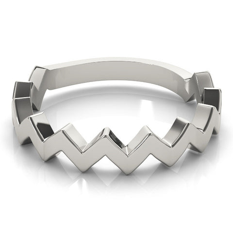 Platinum Zigzag Chevron Band 2