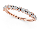 Rose Gold Pear & Round Diamond Wedding Band_95