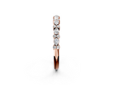 Rose Gold Pear & Round Diamond Wedding Band_96