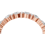 Rose Gold Pear & Round Diamond Wedding Band_98