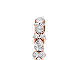 Rose Gold Pear & Round Diamond Wedding Band_99