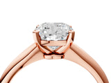 Rose gold 1.5 Carat Cushion Cut  Solitaire Engagement Ring with Classic Band and Four-Prong Setting_16