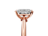 Rose gold 1.5 Carat Emerald Cut  Solitaire Engagement Ring with Classic Band and Four-Prong Setting_17