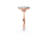 Rose gold 1.5 Carat Marquise Cut  Solitaire Engagement Ring with Classic Band and Four-Prong Setting_14
