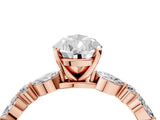 Rose gold 1.5 Carat Pear Cut  Solitaire with Side Stones on a Pavé Band and Four-Prong Setting_28