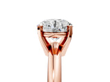 Rose gold 1.5 Carat Round Cut  Solitaire Engagement Ring with Round Band and Four-Prong Setting_221