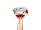 Rose gold 10 Carat Asscher Cut  Solitaire Engagement Ring with Round Band and Four-Prong Setting_149