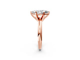 Rose gold 10 Carat Marquise Cut  Solitaire Engagement Ring with Round Band and Four-Prong Setting_122