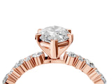 Rose gold 2 Carat Marquise Cut  Solitaire with Side Stones, Pave Band, Four-Prong Setting_76